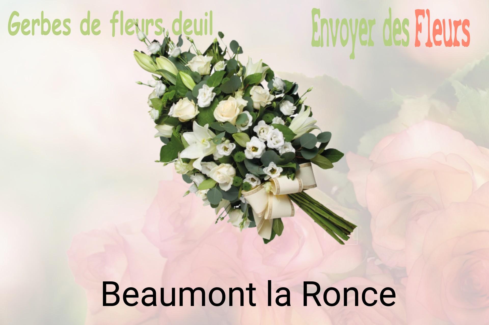 Gerbe de fleurs de deuil livrée à Beaumont-la-Ronce